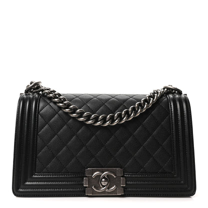 Chanel Caviar Quilted Medium Boy Flap Black 1 of 9