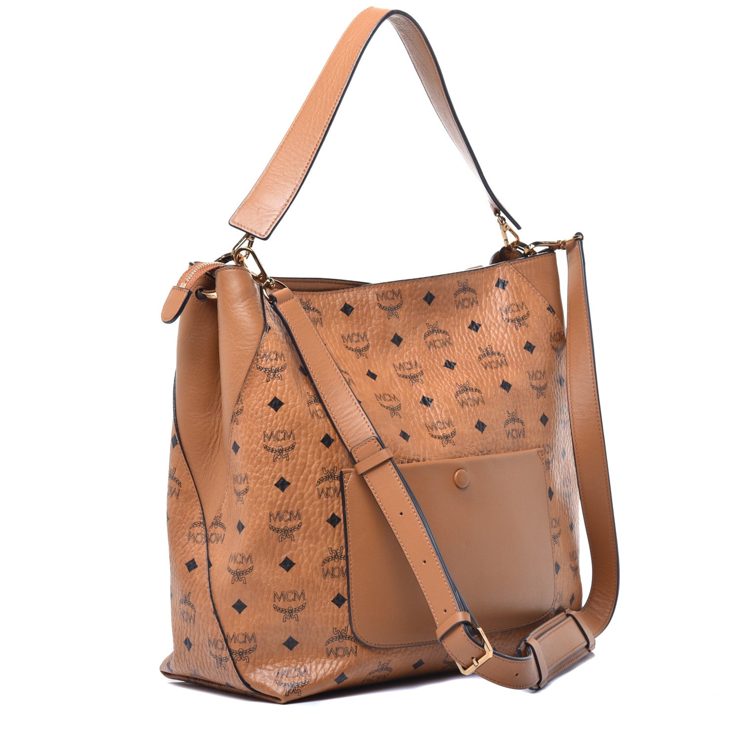 MCM Visetos Large Klara Hobo Cognac 2 of 7