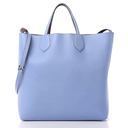 Gucci Cellarius Calfskin Bi-Color Medium Ramble Reversible Tote Nut Brown Mineral Blue 4 of 18