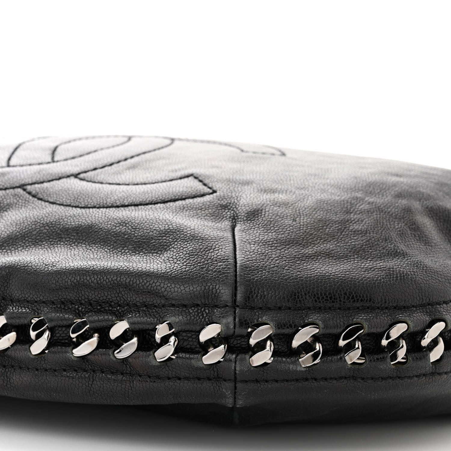 Chanel Glazed Caviar Modern Chain Hobo Black 10 of 12