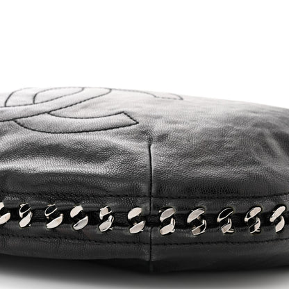Chanel Glazed Caviar Modern Chain Hobo Black 10 of 12