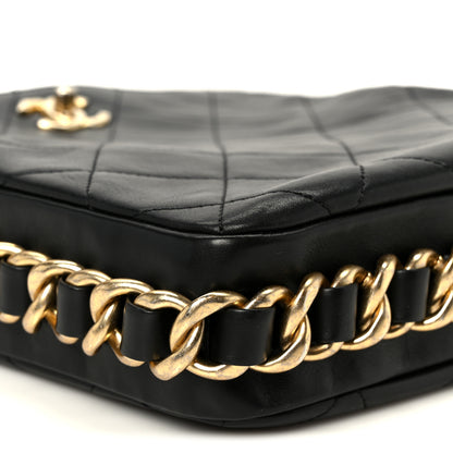 Chanel Lambskin Quilted Multi Chain Hobo Black 10 of 11