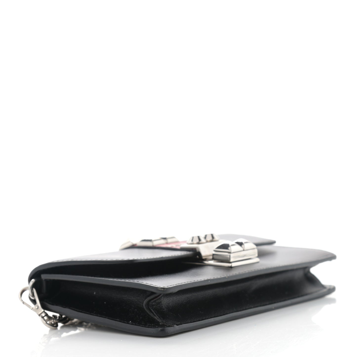City Calfskin Studded Mini Elektra Crossbody Bag Black Fuoco