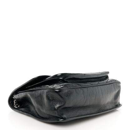 Saint Laurent Crinkled Calfskin Matelasse Monogram Large Niki Chain Satchel  Black 4 of 11