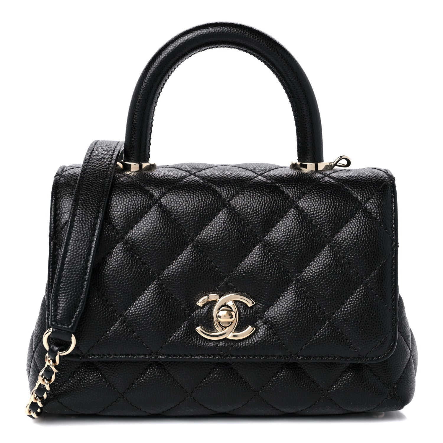 Chanel Caviar Quilted Extra Mini Coco Handle Flap Black 1 of 11