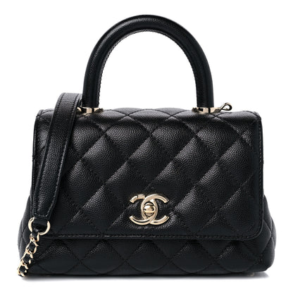 Chanel Caviar Quilted Extra Mini Coco Handle Flap Black 1 of 11
