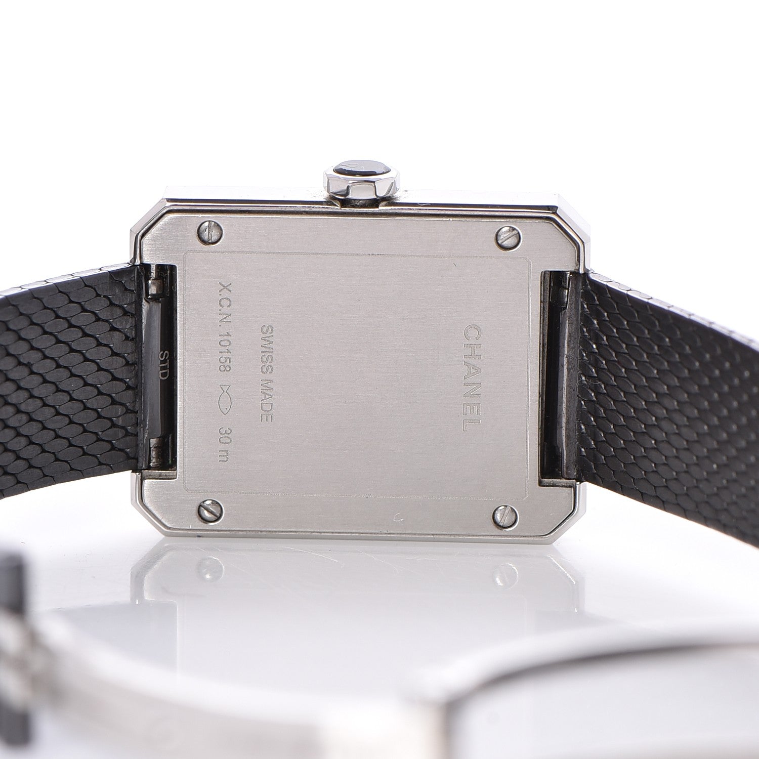 Chanel Stainless Steel Calfskin 21mm Boy-Friend Tweed Quartz Watch Black 6 of 7