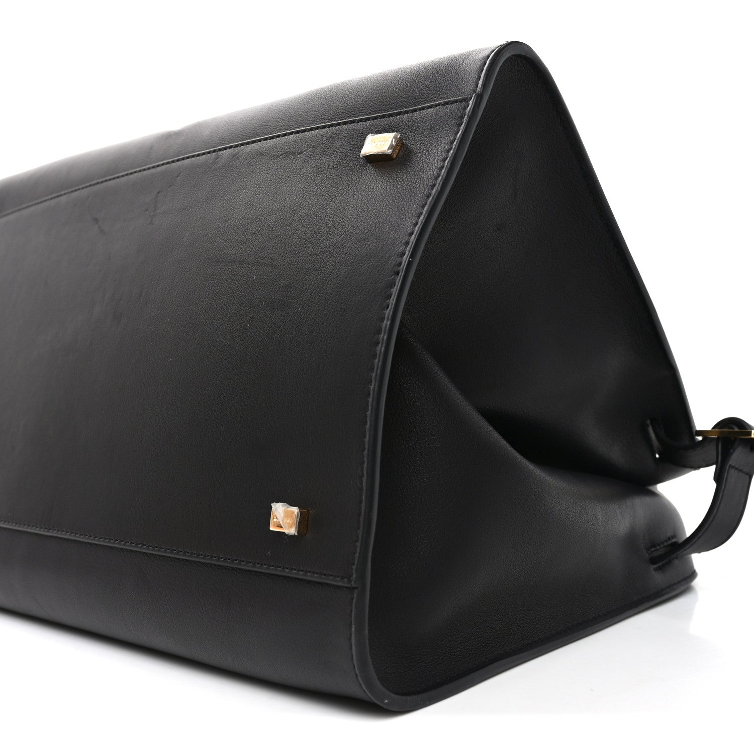 The Row Polished Saddle Calfskin Soft Margaux 15 Black 8 of 8