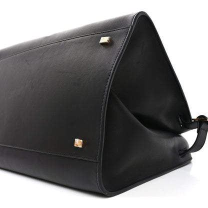 The Row Polished Saddle Calfskin Soft Margaux 15 Black 8 of 8