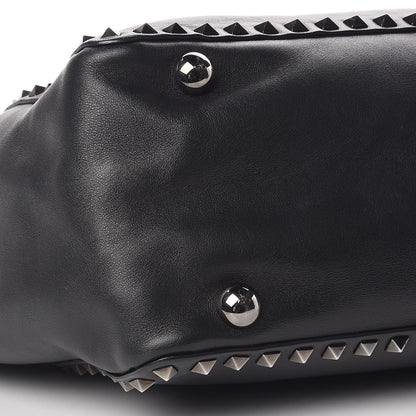 Valentino Garavani Vitello Medium Rockstud Tote Black 11 of 15