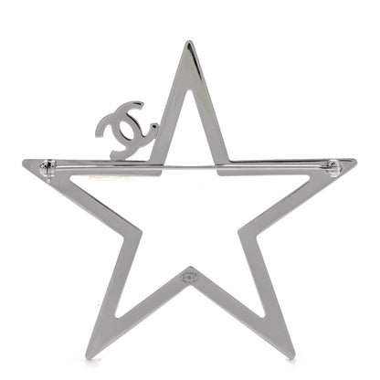 Chanel Ruthenium Crystal Star CC Brooch 3 of 5