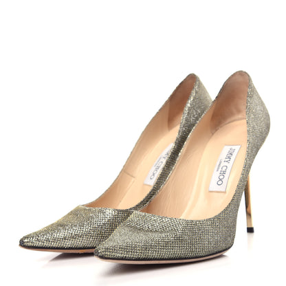 Jimmy Choo Glitter Marvel 100 Pumps 39 Champagne 3 of 9