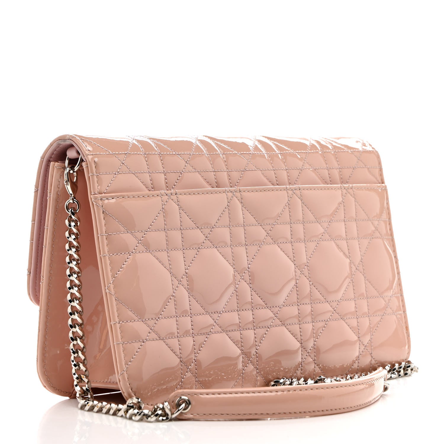 Christian Dior Patent Cannage Miss Dior Promenade Pouch Pink 3 of 16