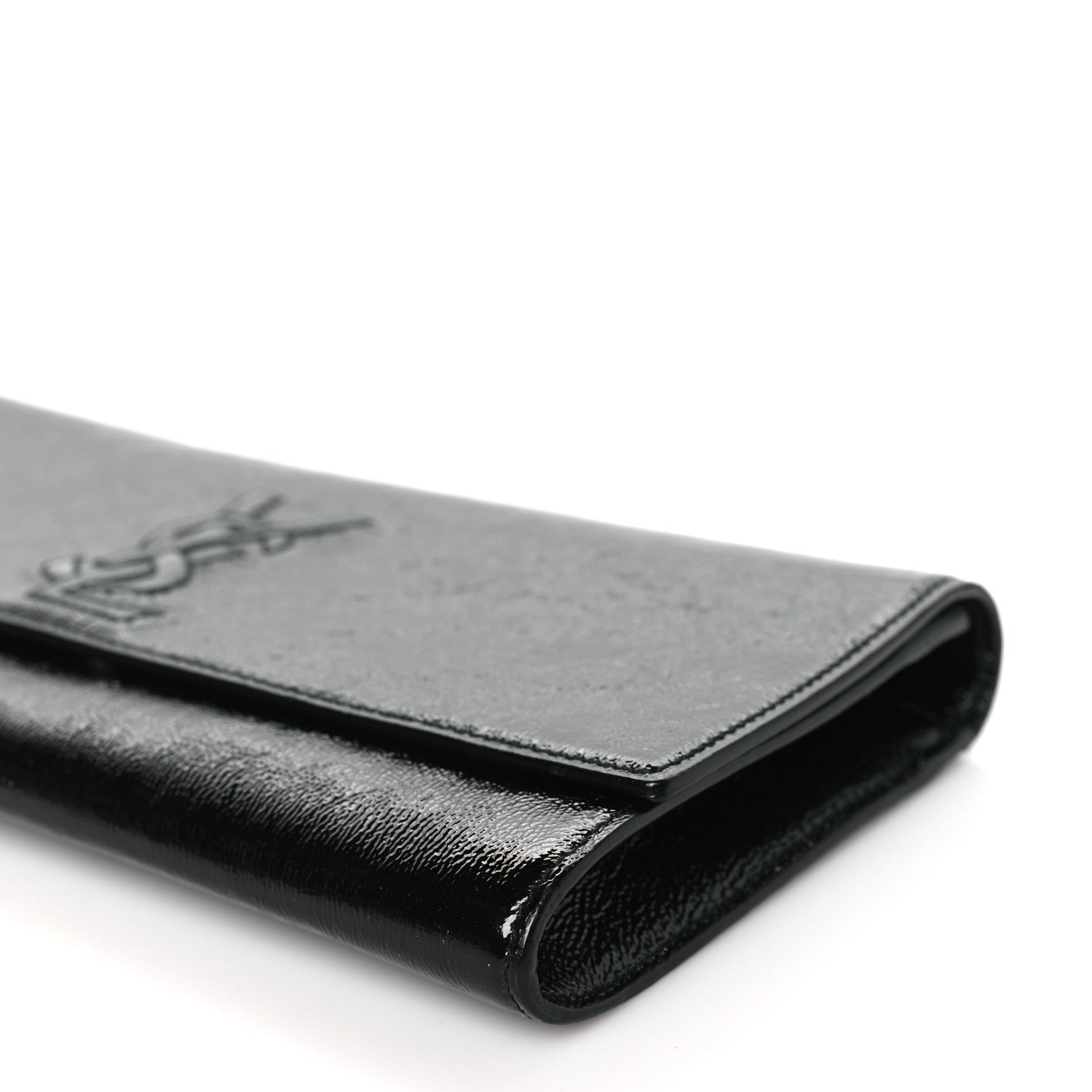 Saint Laurent Textured Patent Monogram Small Belle De Jour Clutch Black 9 of 9