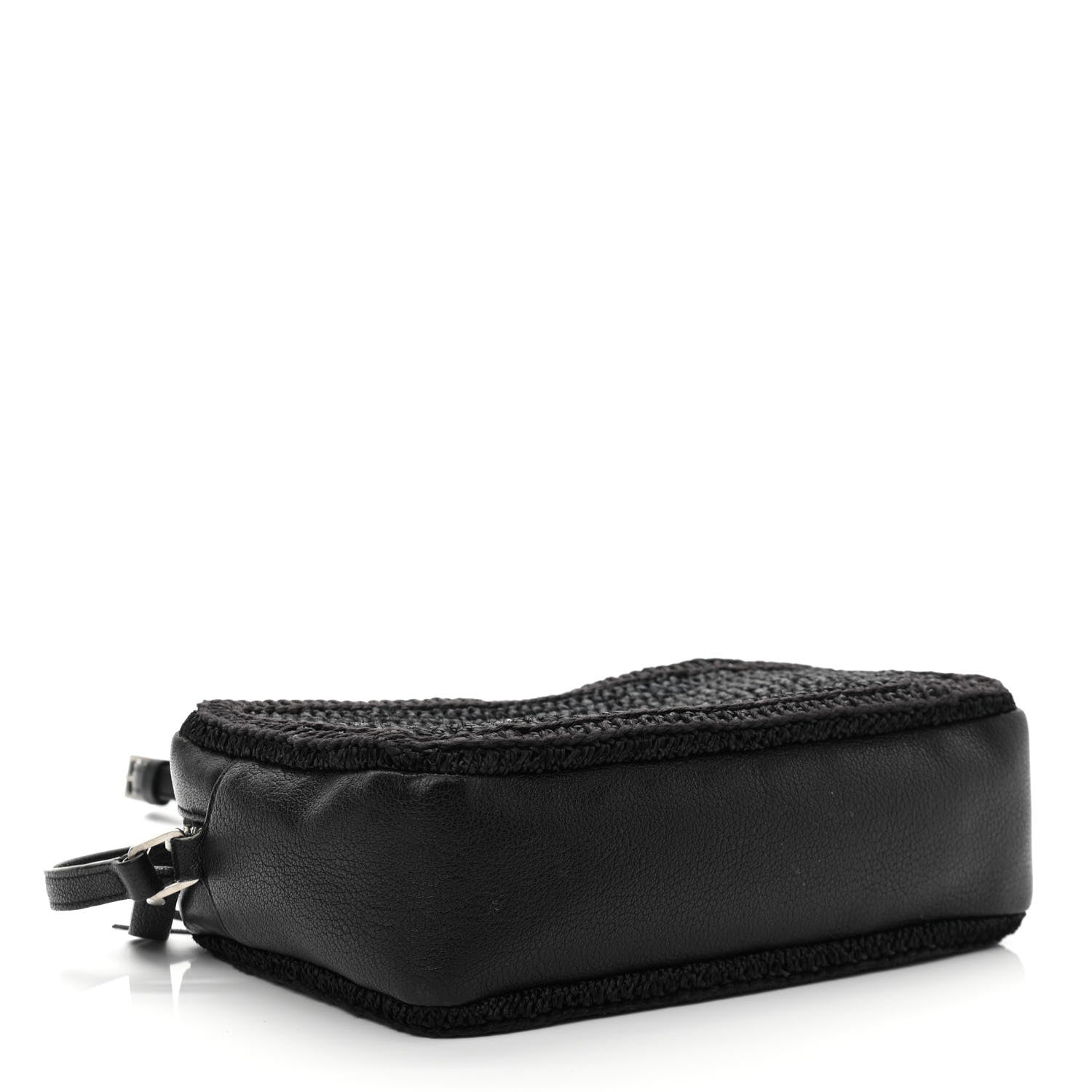 Saint Laurent Raffia Canvas Monogram Lou Camera Bag Black 4 of 11