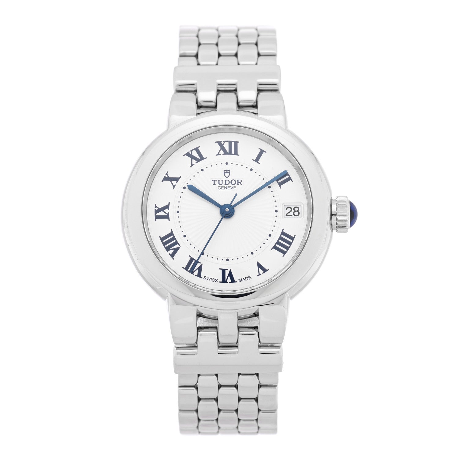 TUDOR Stainless Steel 33mm Clair De Rose Automatic Watch White 35800 1 of 5