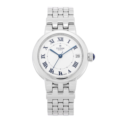 TUDOR Stainless Steel 33mm Clair De Rose Automatic Watch White 35800 1 of 5
