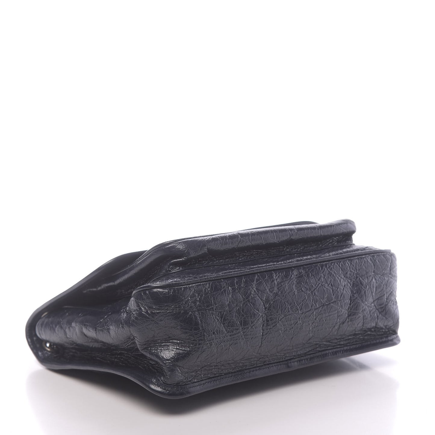 Crinkled Calfskin Matelasse Monogram Medium Niki Chain Satchel Deep Marine