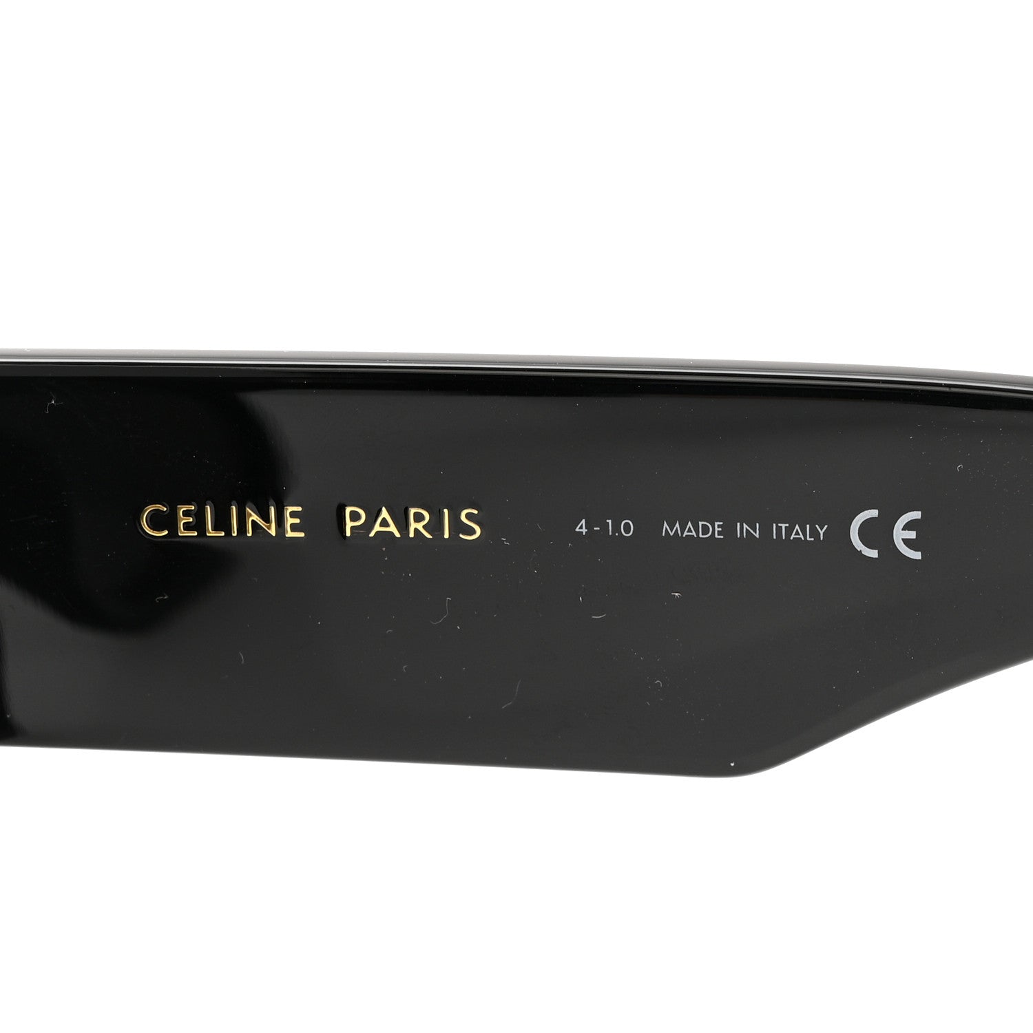 Celine Acetate Flat Top Rectangular Sunglasses CL400921 Black 10 of 14