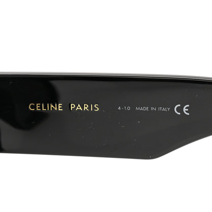 Celine Acetate Flat Top Rectangular Sunglasses CL400921 Black 10 of 14