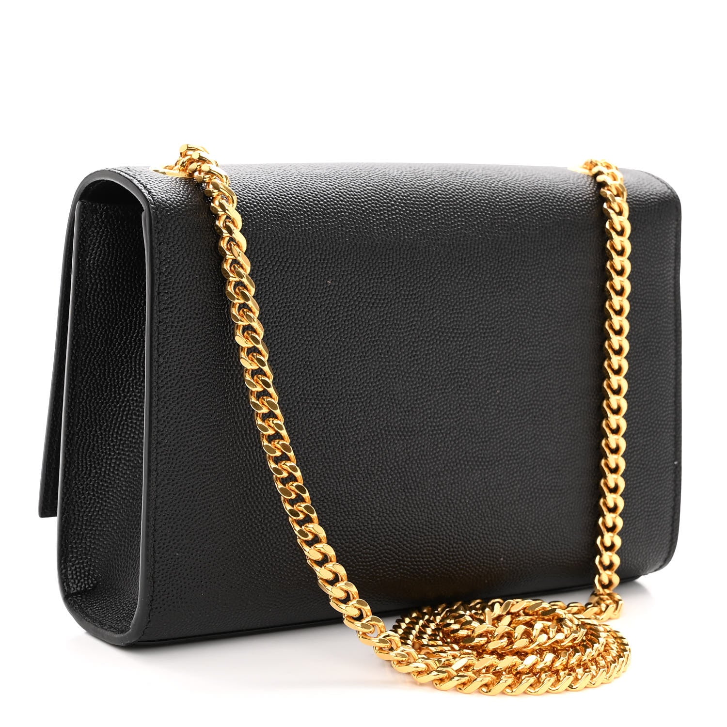 Saint Laurent Grain De Poudre Small Monogram Kate Satchel Black 3 of 9