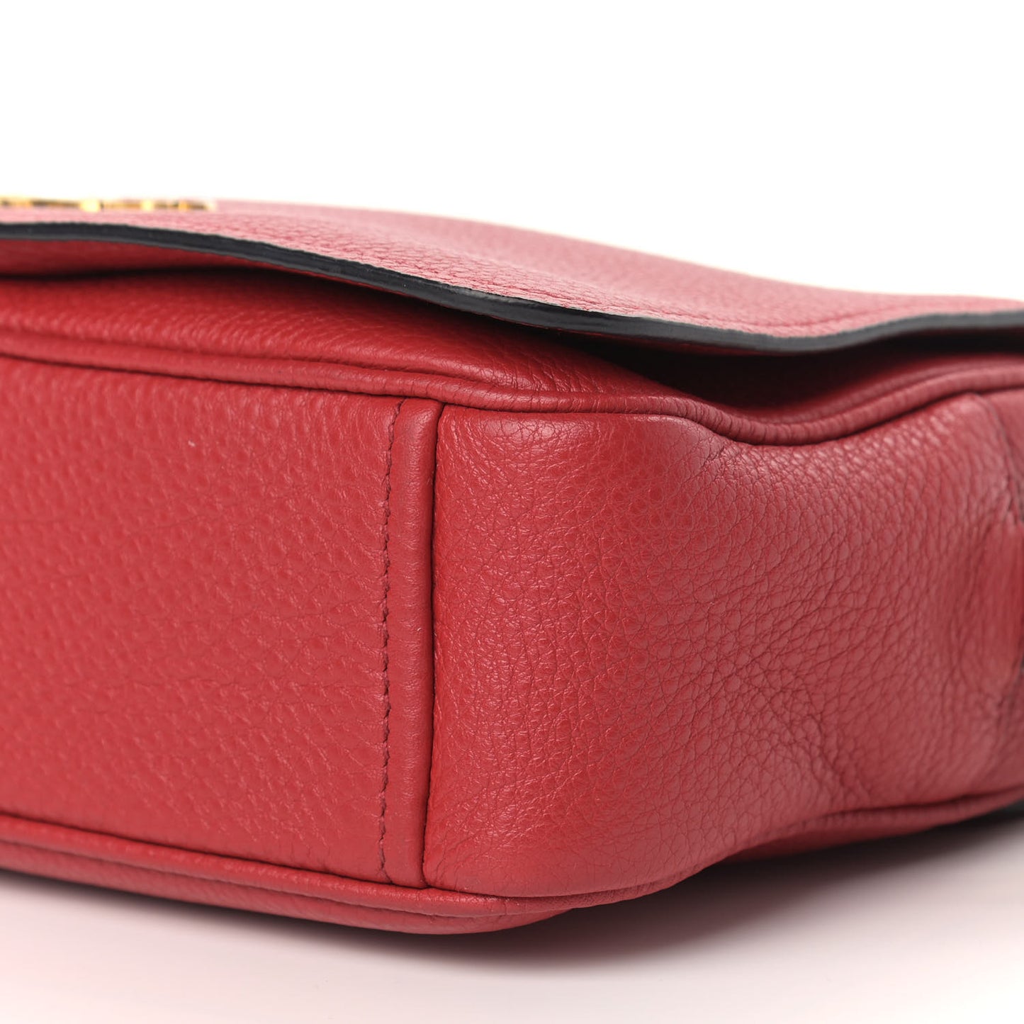 Vitello Phenix Flap Crossbody Rosso