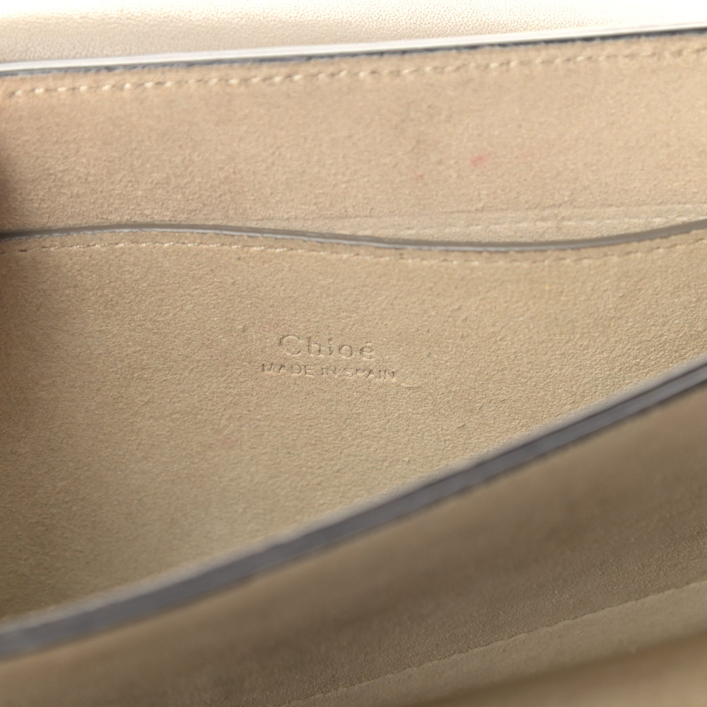 Suede Calfskin Small Faye Shoulder Bag Motty Grey