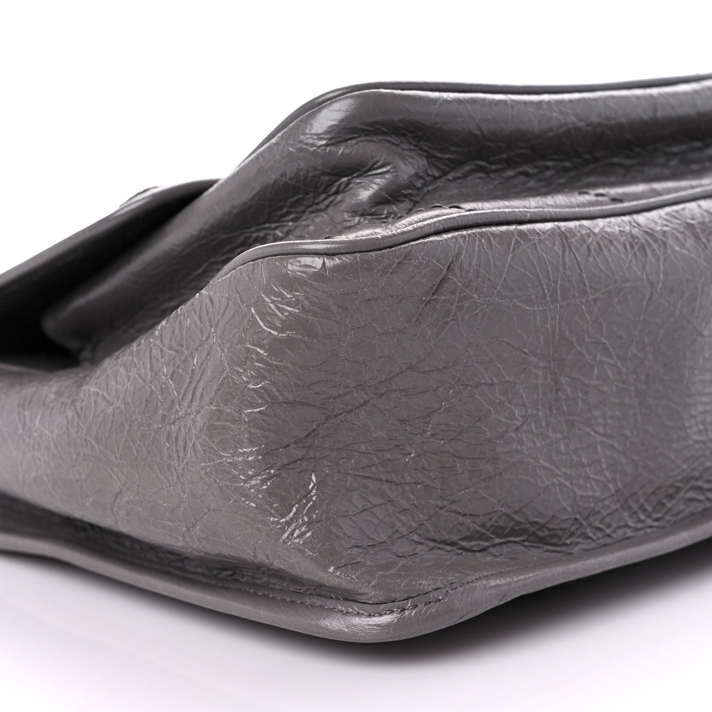 Crinkled Calfskin Matelasse Monogram Medium Niki Chain Satchel Fog