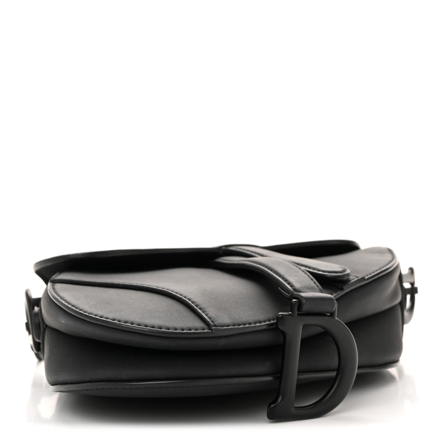 Christian Dior Ultra Matte Calfskin Mini Saddle Bag With Strap Black 4 of 14