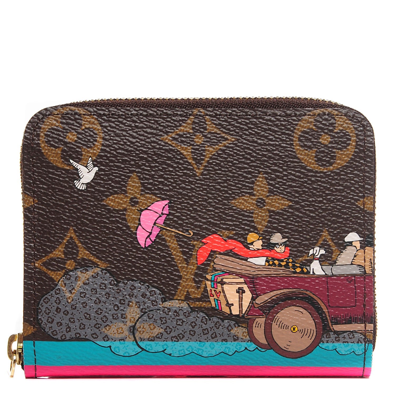 Louis Vuitton Monogram 2015 Christmas Animation Zippy Coin Purse Hibiscus 1 of 8