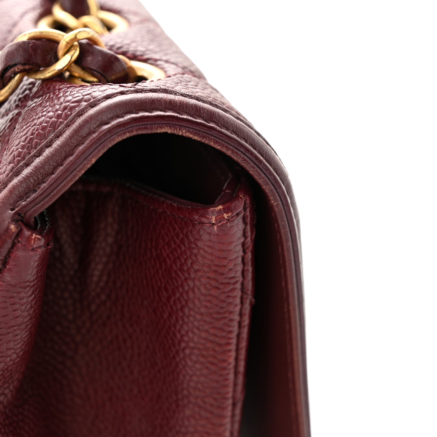 Chanel Caviar Quilted Medium CC Filigree Flap Burgundy 12 of 14