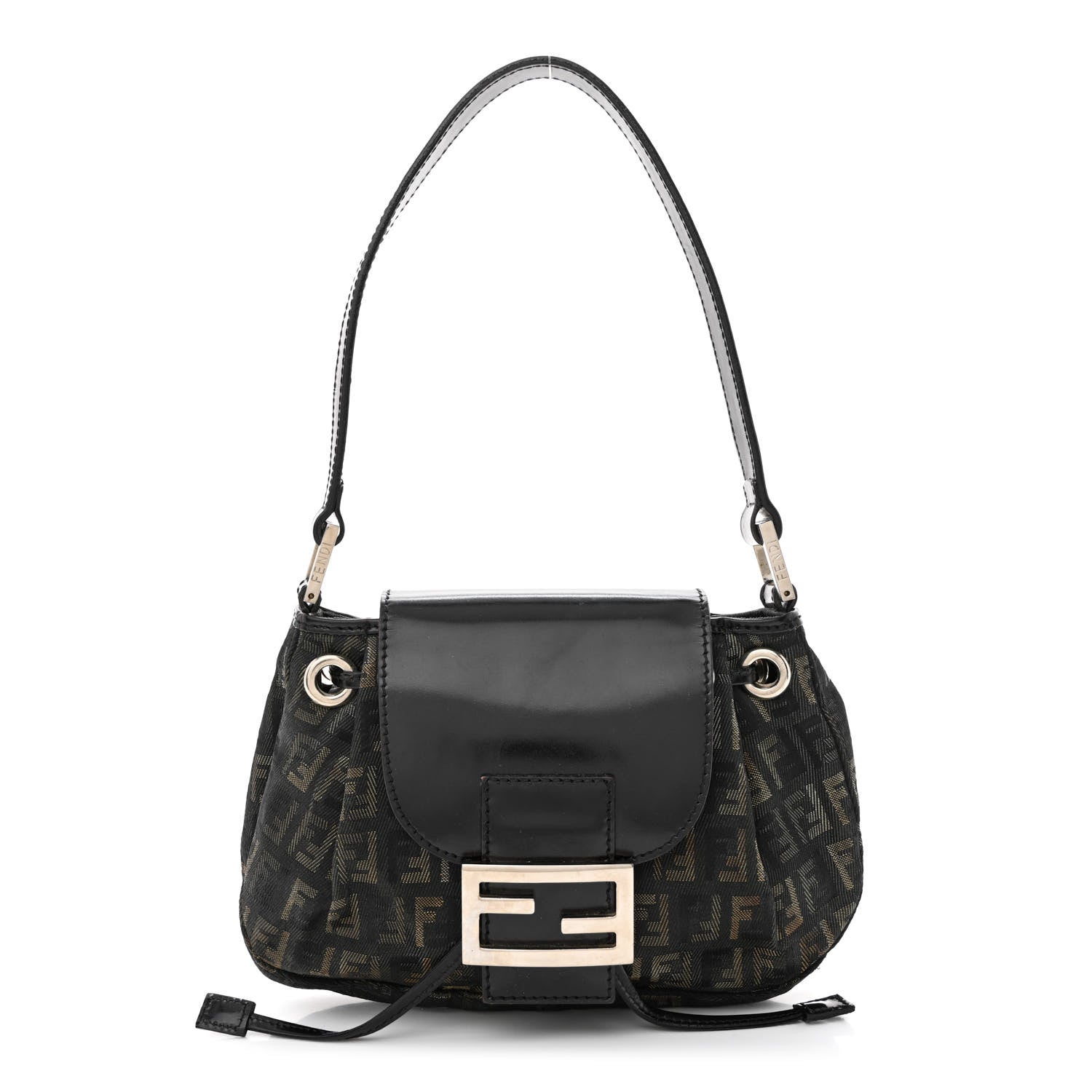 Fendi Zucca Mini Shoulder Bag Black 1 of 13