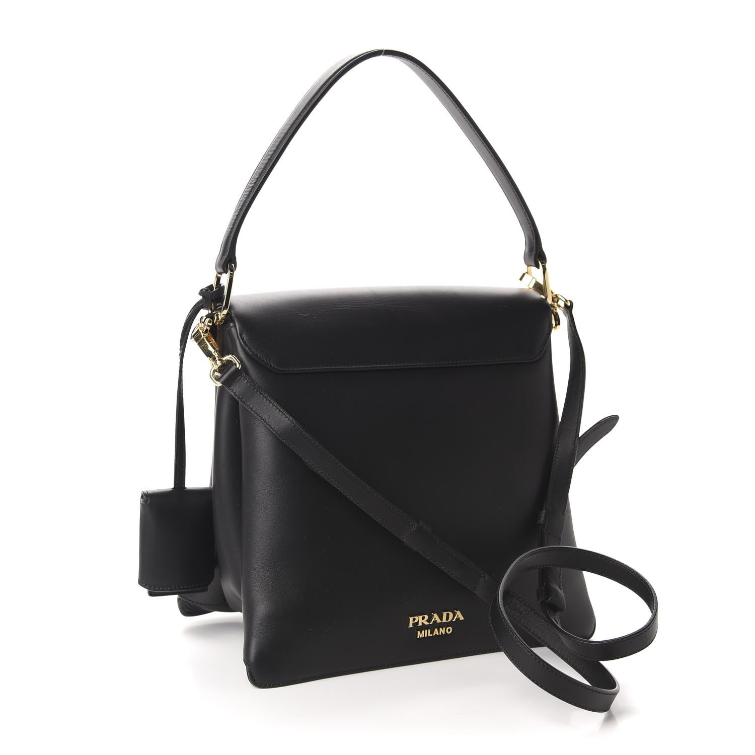 Prada New Calfskin Medium Ingrid Top Handle Bag Black 3 of 9