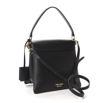 Prada New Calfskin Medium Ingrid Top Handle Bag Black 3 of 9