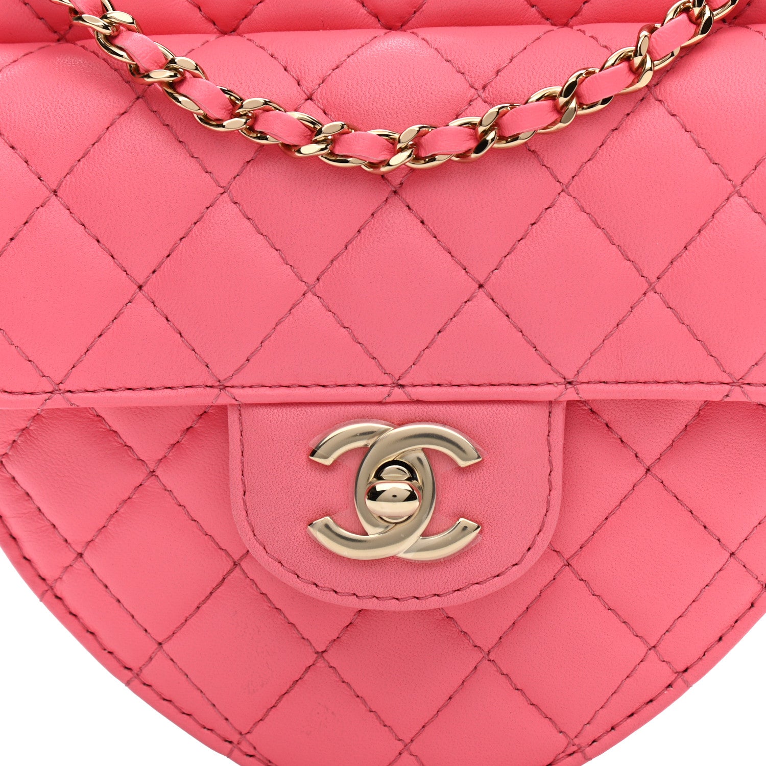 Chanel Lambskin Quilted CC In Love Heart Bag Pink 8 of 11