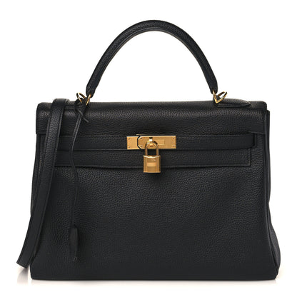 Hermes Togo Kelly Retourne 32 Black 1 of 9