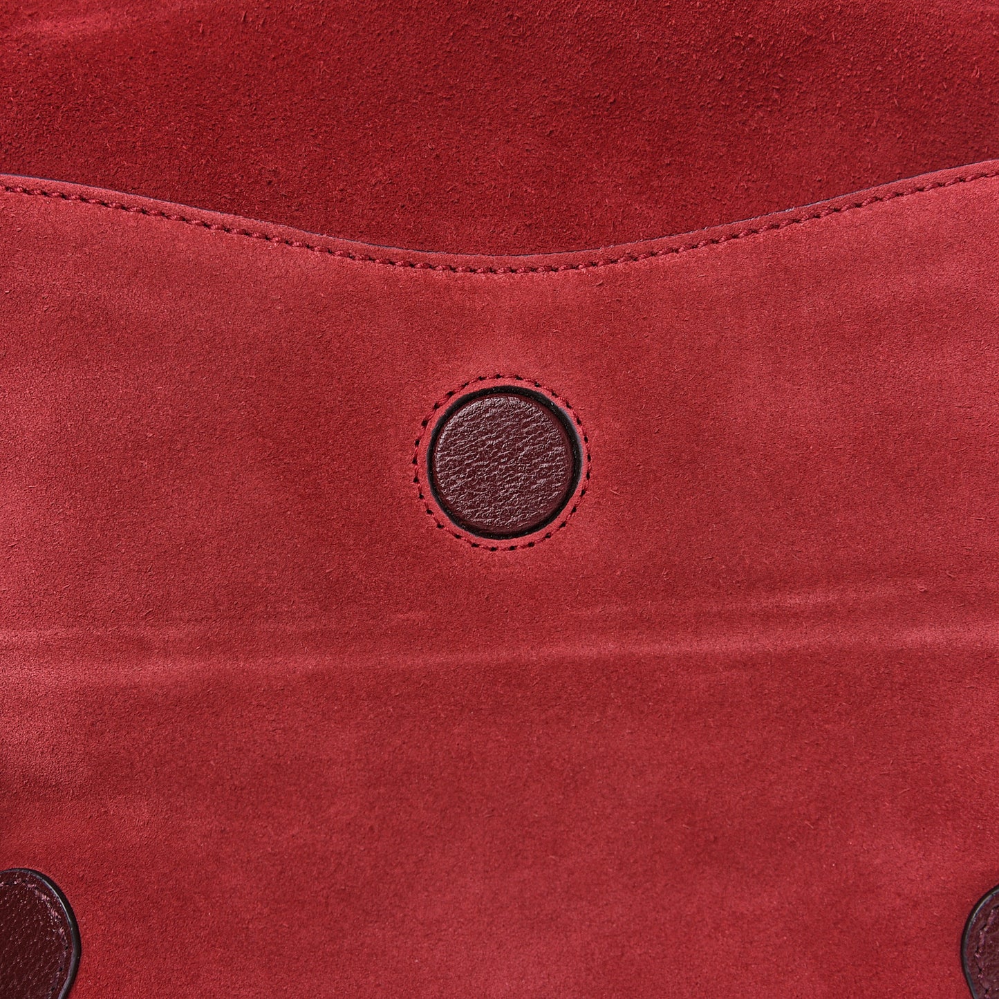 Suede Web Small Neo Vintage Double Flap Messenger Bag Romantic Cherry Chardonnay
