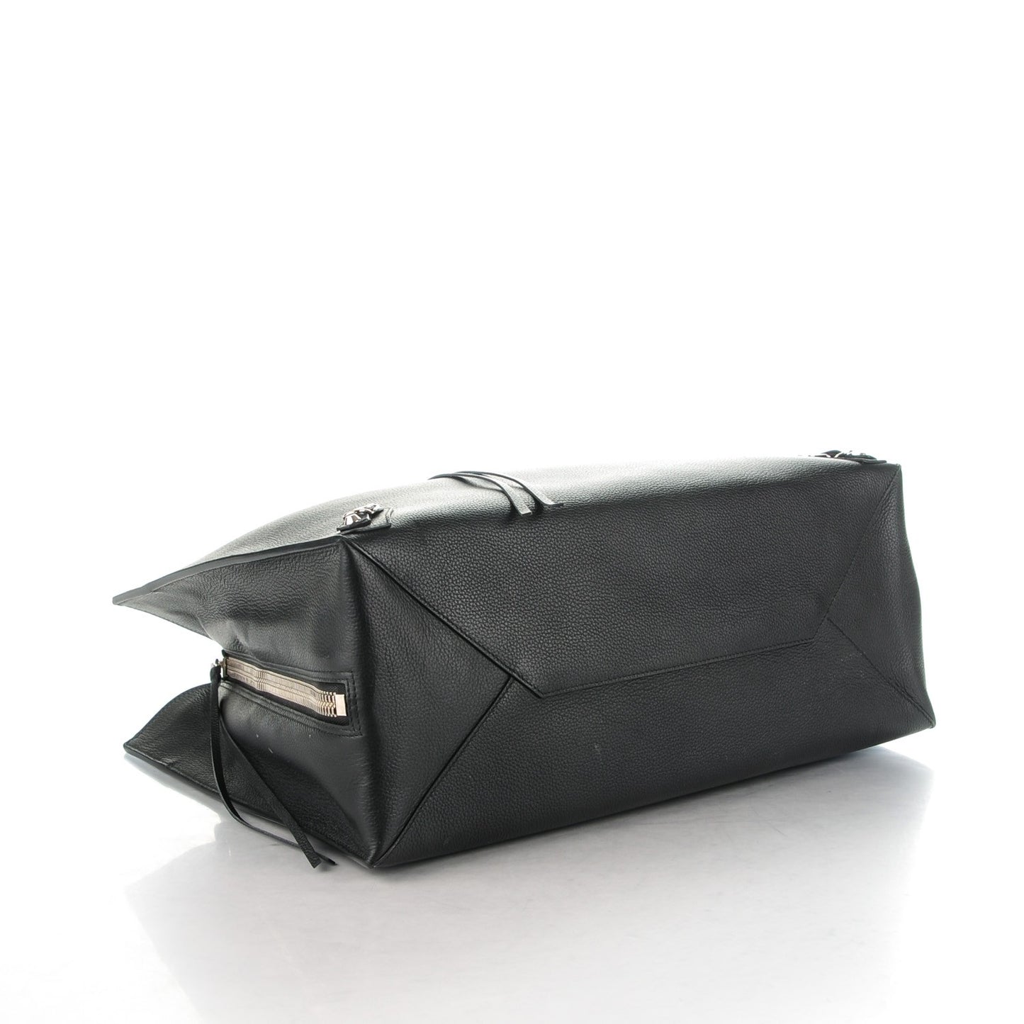 Supple Calfskin Papier A4 Zip Around Tote Black