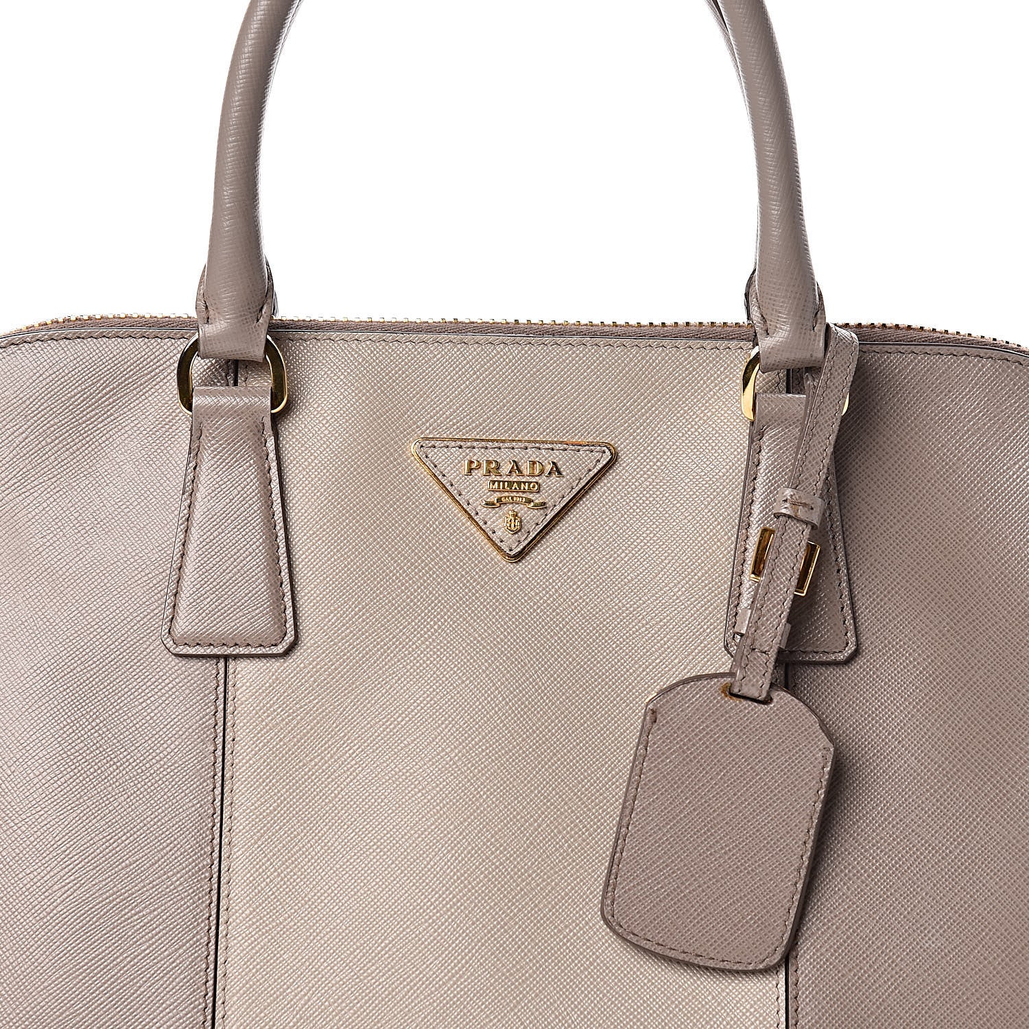 Prada Saffiano Lux Bi-Color Promenade Tote Argilla Pomice 15 of 15