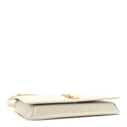 Saint Laurent Smooth Calfskin Monogram Phone Holder Crossbody Blanc Vintage 4 of 9