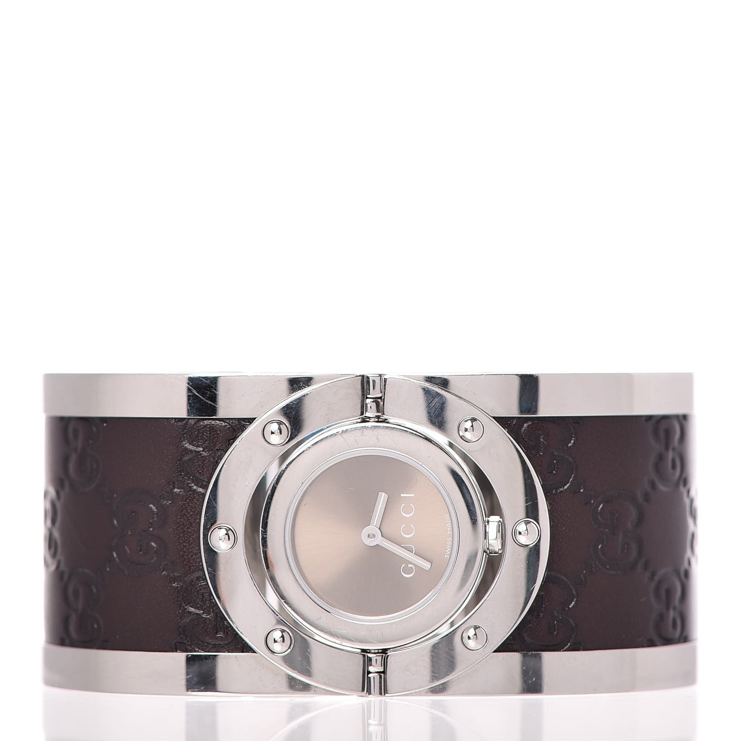 Stainless Steel Calfskin 33mm Twirl Quartz Watch Brown
