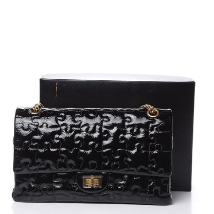 Chanel Crackled Patent Calfskin Puzzle 2.55 Reissue 226 Flap Black 13 of 13