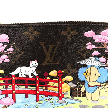 Louis Vuitton Monogram 2021 Christmas Animation Japanese Garden Mini Pochette Accessories Wisteria Pink 8 of 8