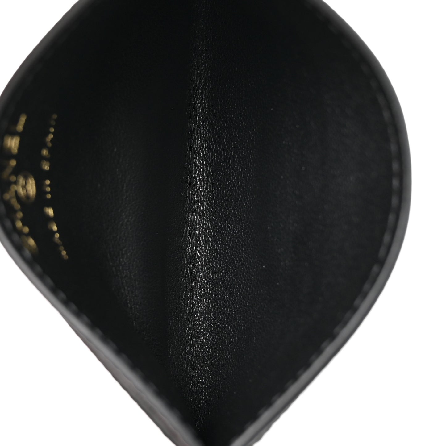 Calfskin Lizard Embossed Card Holder Black