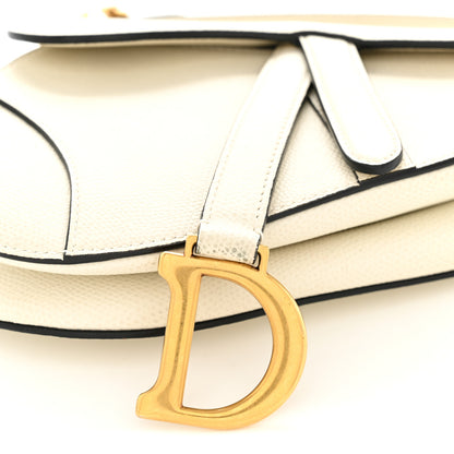 Christian Dior Grained Calfskin Mini Saddle Bag White 13 of 13