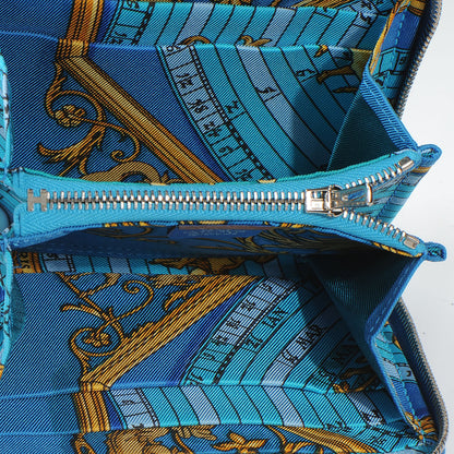 Hermes Epsom Silk In Compact Wallet Mykonos 6 of 8