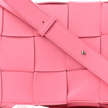 Bottega Veneta Lambskin Maxi Intrecciato Cassette Crossbody Bag Pink 8 of 10