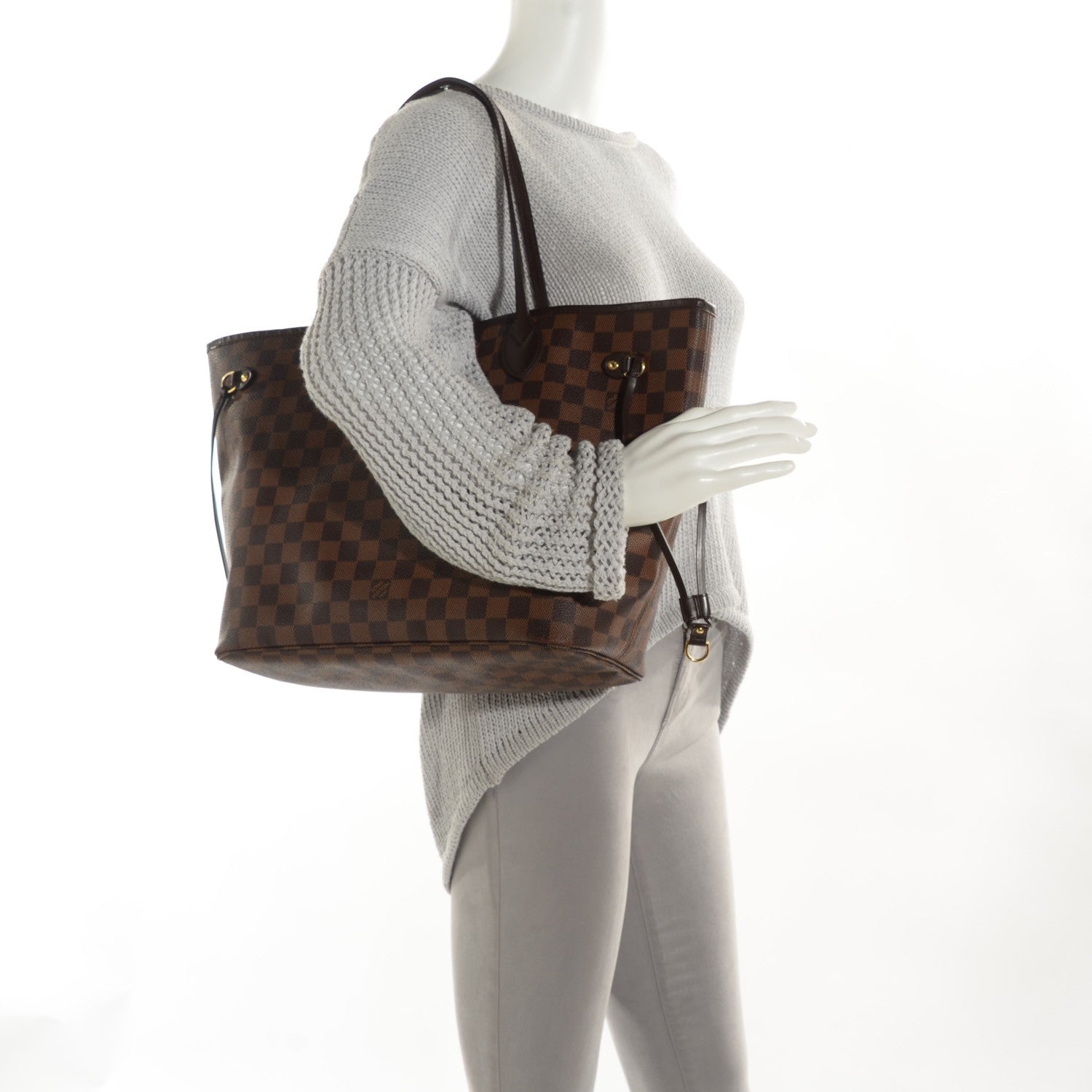Louis Vuitton Damier Ebene Neverfull MM 2 of 7