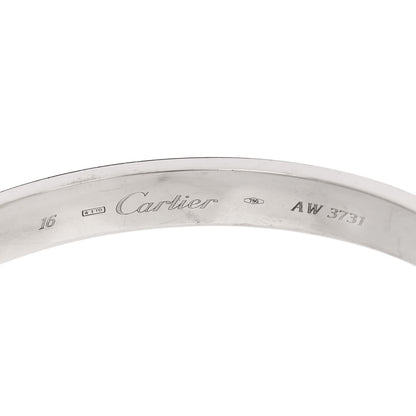 Cartier 18K White Gold LOVE Bracelet 16 6 of 9