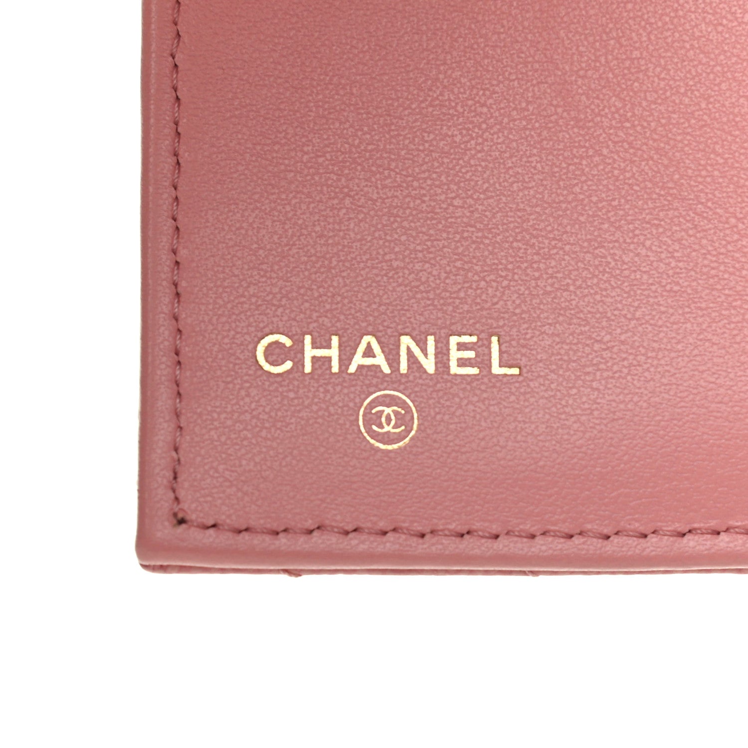 Chanel Caviar Flat Chevron Quilted Compact Flap Wallet Pink 8 of 8